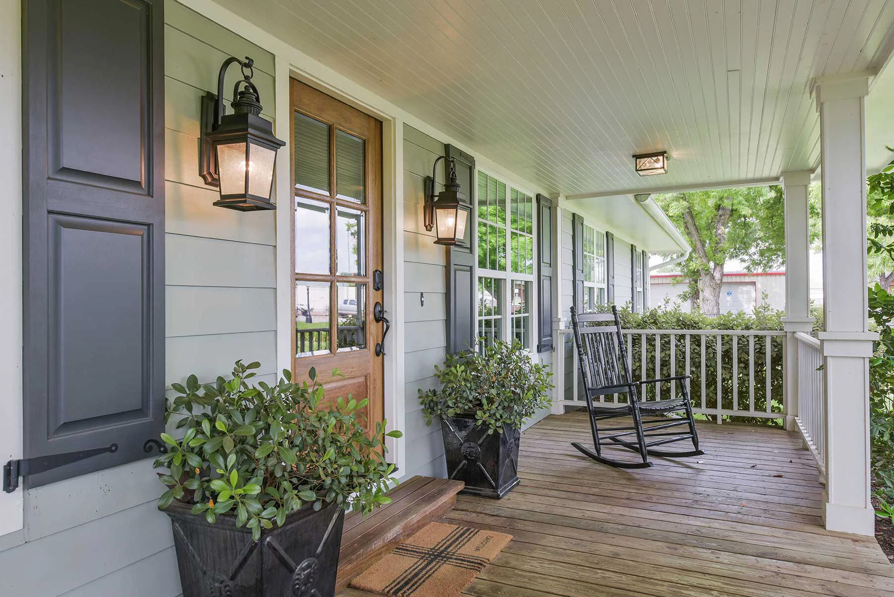 Custom wood shutters installed on a Dallas-Fort Worth home